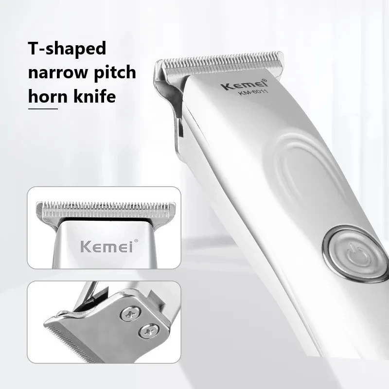 Kemei KM-6011 Portable USB charging Hair Trimmer 0 tool distance