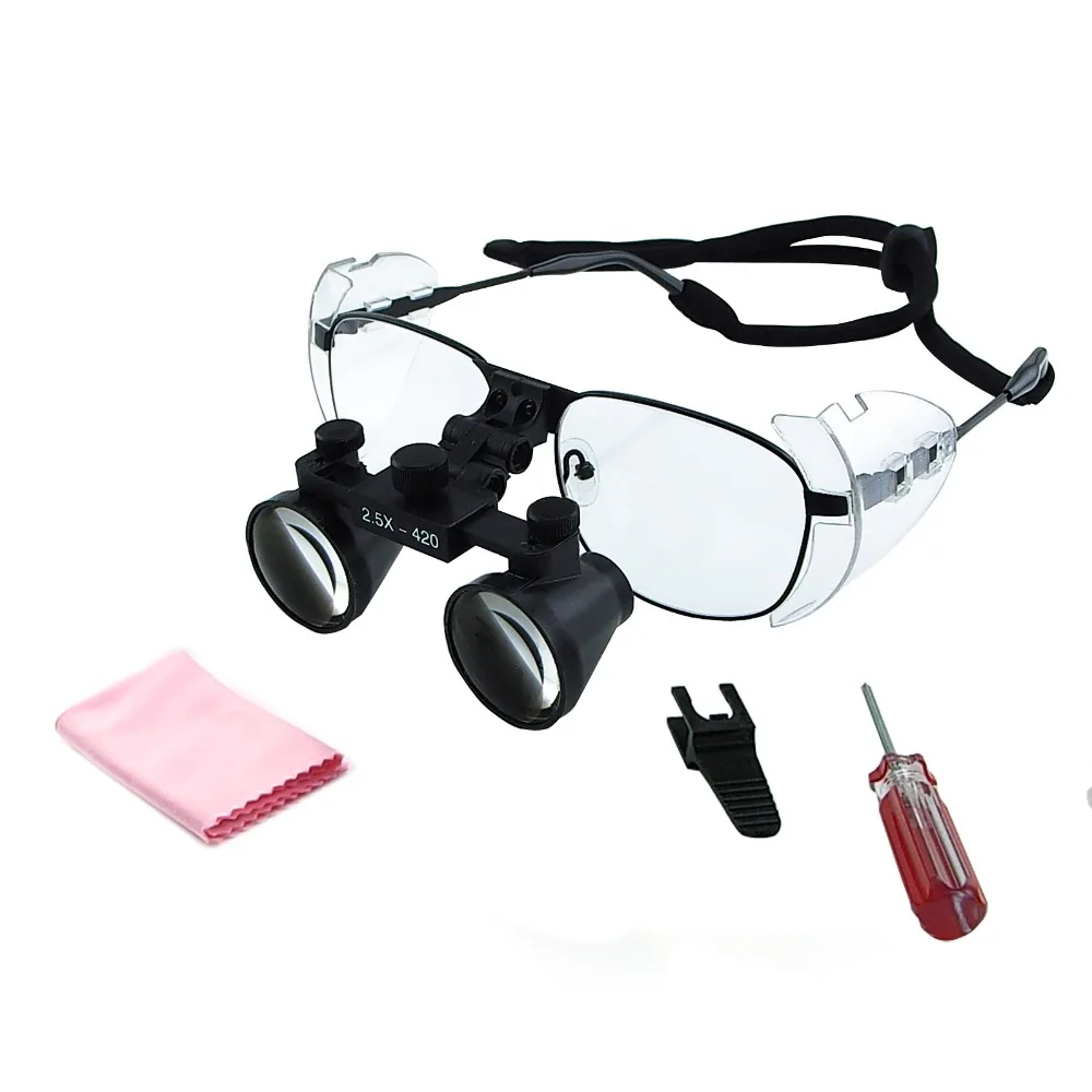 2.5x Magnification   Loupe Surgical Medical Binocular Loupes Nickel Alloy Frame 100mm Field of View