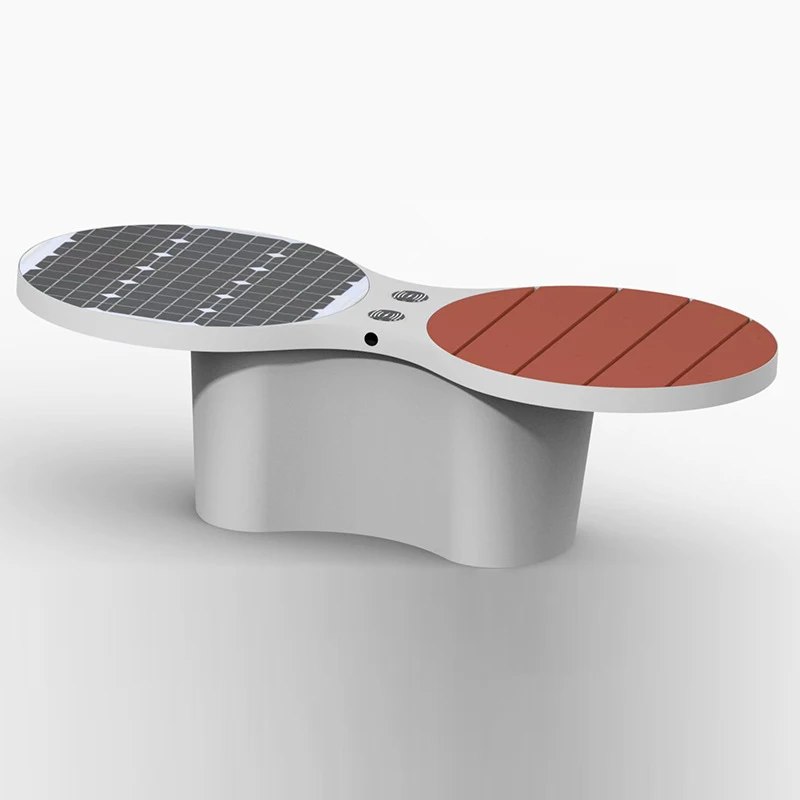 Solar Powered Outdoor Garden Bench Wireless Charging Smart Solar Chair