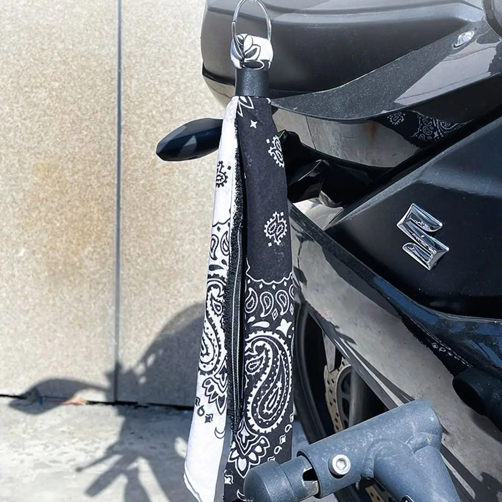 Universal Hip Hop Motorcycle Handlebar Decoration Paisley Rock Punk Ribbon Biker Headscarf Bags Pants Jewelry