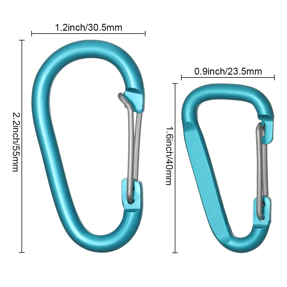 1 Stück Mini Karabiner Schlüssel bund Aluminium legierung D-Ring Schnalle Feder Snap Clip Haken Schlüssel bund Karabiner für Schlüssel Camping Werkzeuge