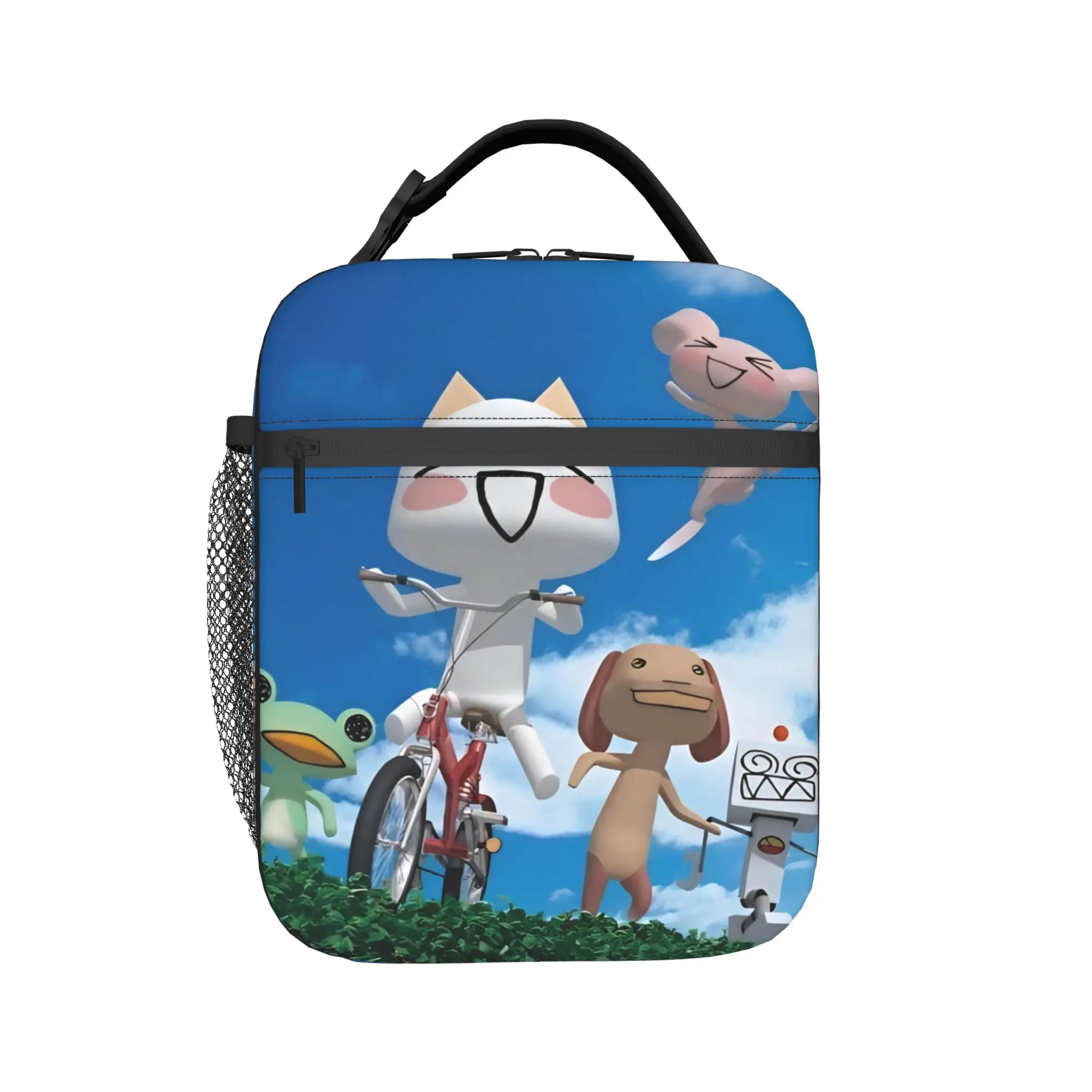 Toro Inoue Cat Insulated Lunch Bags Leakproof Happy Neko Meal Container Cooler Bag Tote Lunch Box Office  Outdoor Men Women