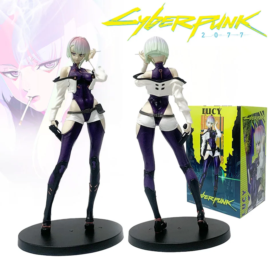 Hot 22cm Cyberpunk：Edgerunners Anime Figure #2077 Super Hacker Edge Walker Lucy Action Figure Collection Model Doll Toys