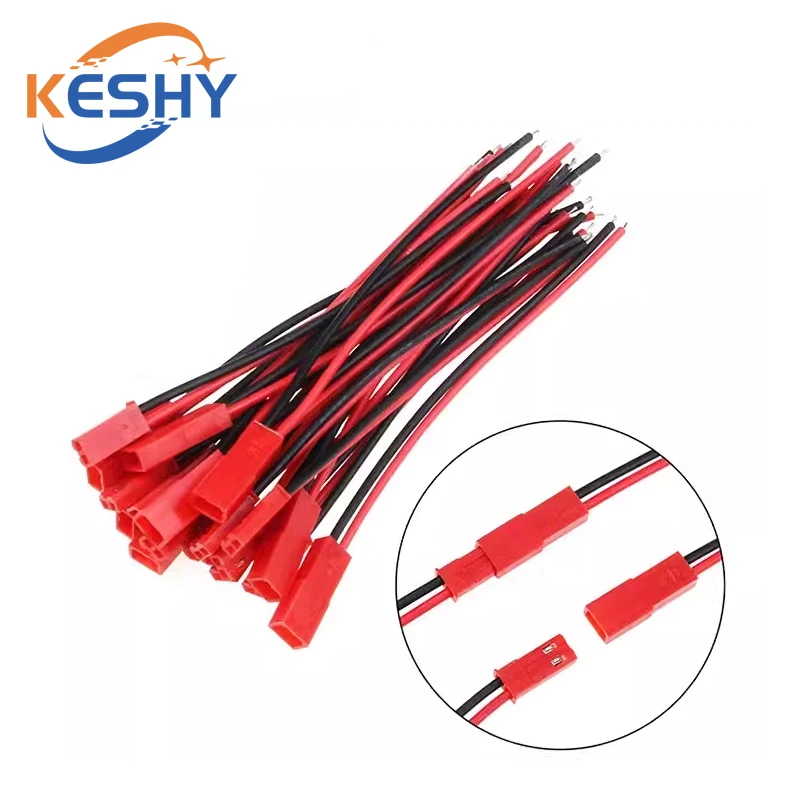 

5Pairs 100mm 200mm 2 Pin JST Plug Connector Male+Female Plug Connector Cable Wire for RC Toys Battery LED Lamp