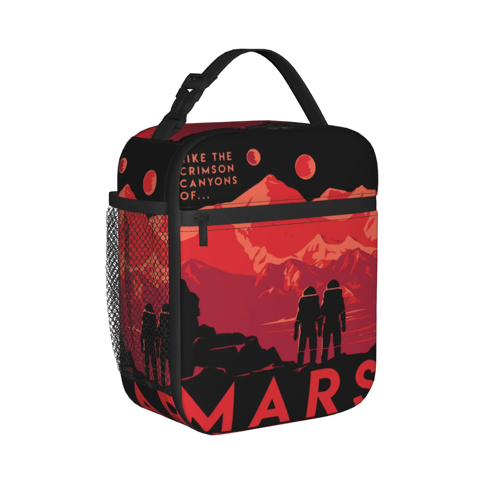 Hike the Crimson Desert canyons of Mars National Park Insulated Lunch Bag Cooler Bag Reusable,Lunch Container Tote Lunch Box