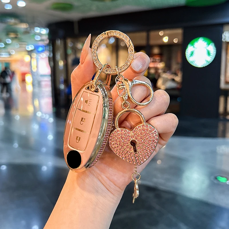 

Suitable for Nissan key shell Sylphy Ariya Tea Qijun Kicks Qashqai key cover key shell key chain 2023 2024 car accessories key