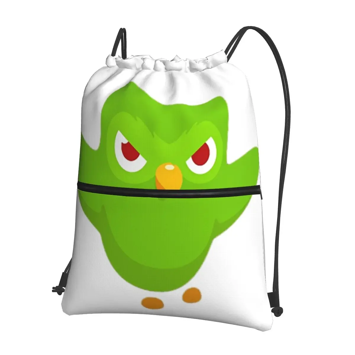 

Duolingo Owl Duo Portable Backpacks Drawstring Bag Casual Drawstring Bundle Pocket Storage Bags For Travel Sport Man Woman