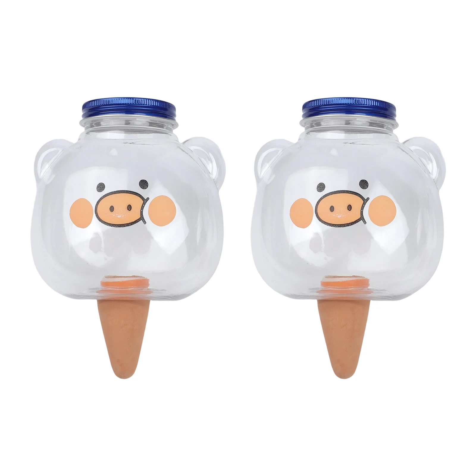 2pcs pig shaped automatic watering devices slow water release drip irrigator for plants indoor outdoor use plant care tools