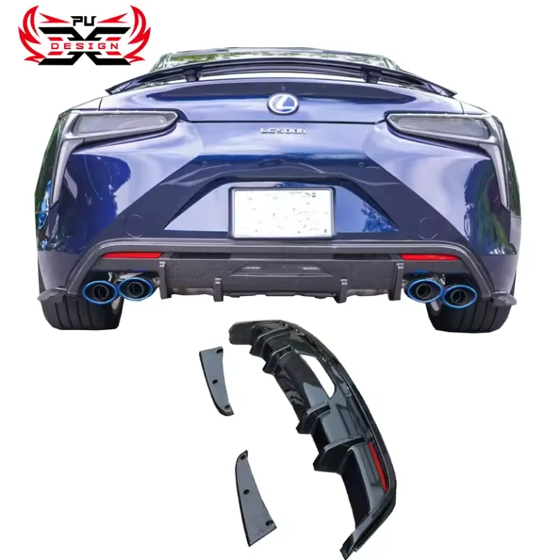 

For Lexus LC500 LC500H Carbon Fiber Rear Bumper Rear Diffuser Splitter Body kit