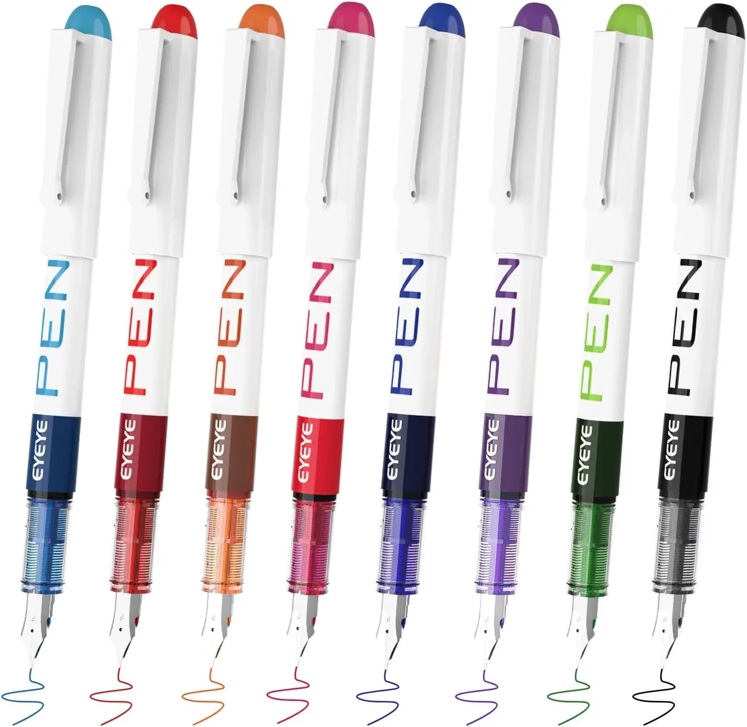 

Ручки-фонтаны с прямой подачей чернил, одноразовые ручки-фонтаны, для письма, быстросохнущие чернильные ручки, гладко пишущие ручки, многоцветные товары для творчества