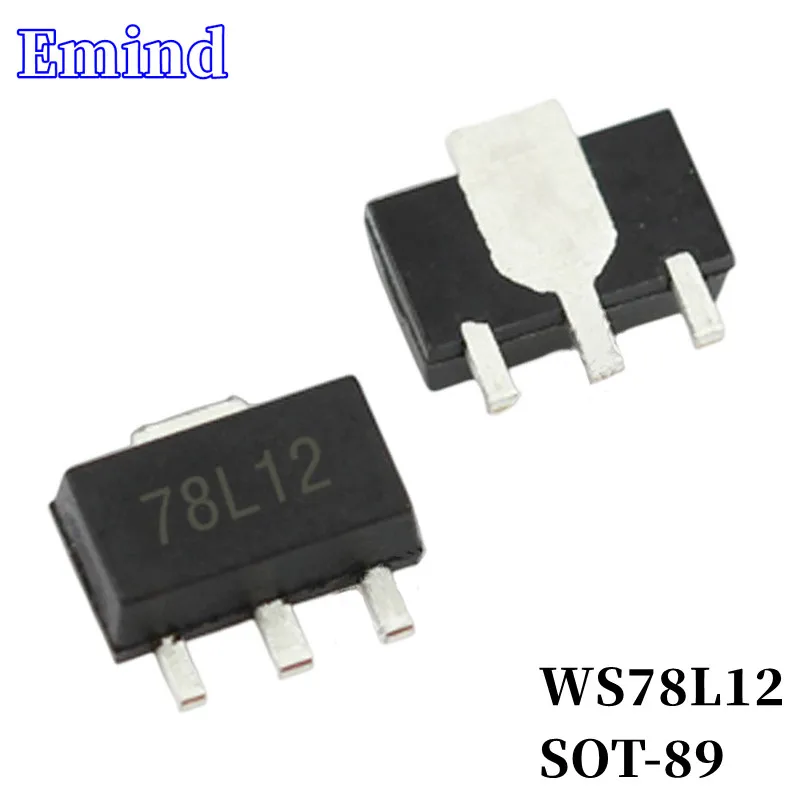 100/200/500/1000/2000Pcs WS78L12 78L12 SMD Low Dropout Regulator SOT-89 LDO 3-terminal Regulator IC