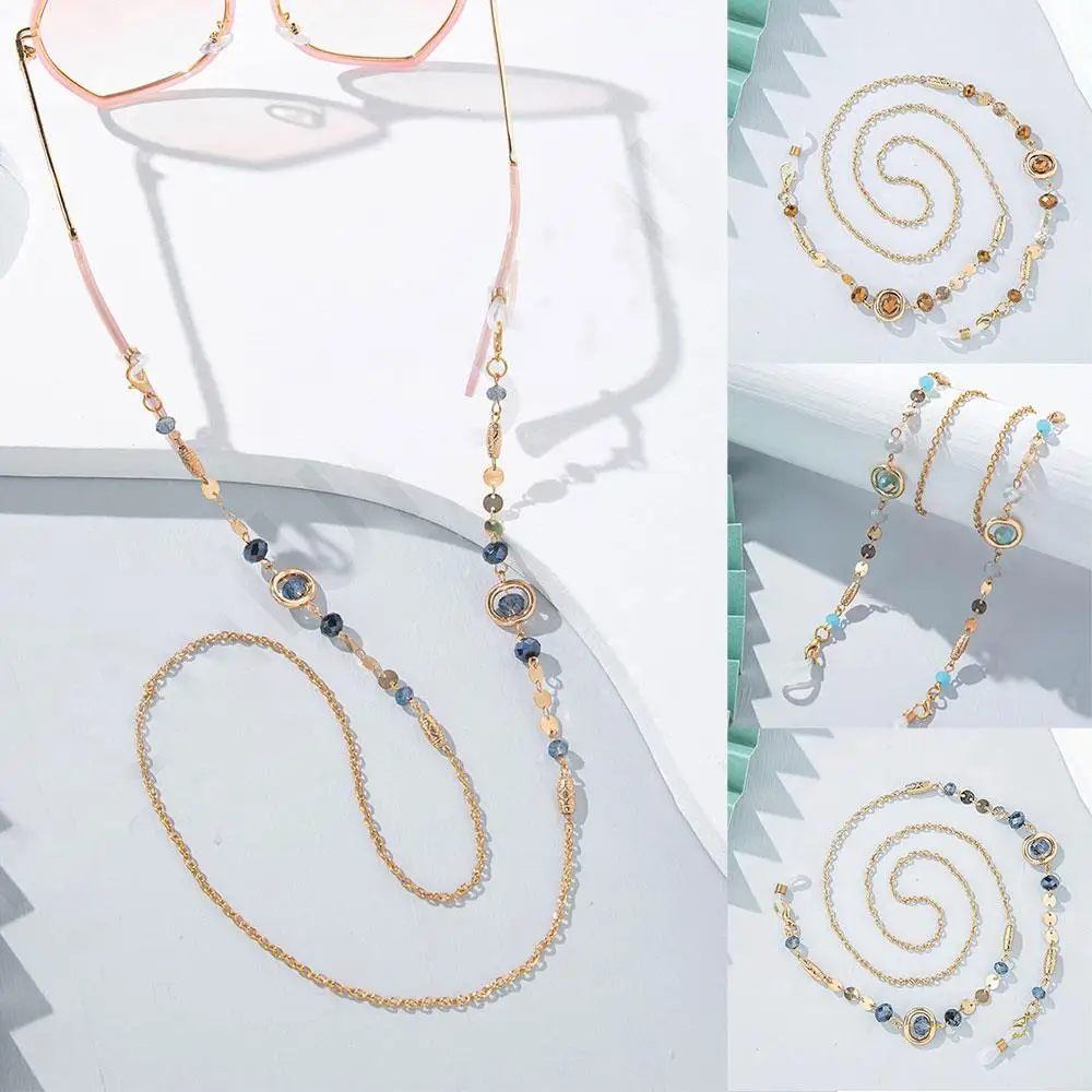

Metal Chain Rhinestone Glasses Hanging Chain Women New Face Mask Chains Lanyard Hanging Reading Eyewear Holder Rope Strap