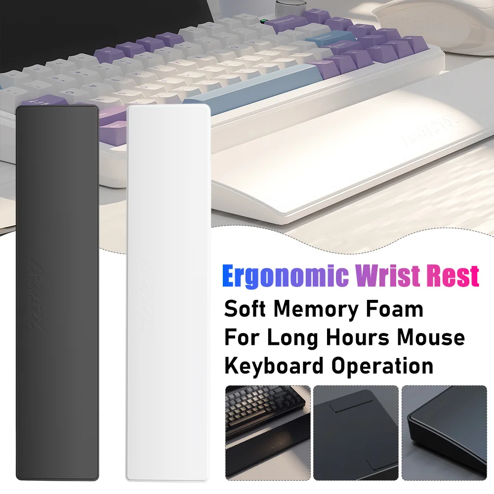 Soft Memory Foam Ergonomic Wrist Support For 81 Keys Keyboard Typewriting Gaming Hand Rest Pad for Long Hours of Work And Study