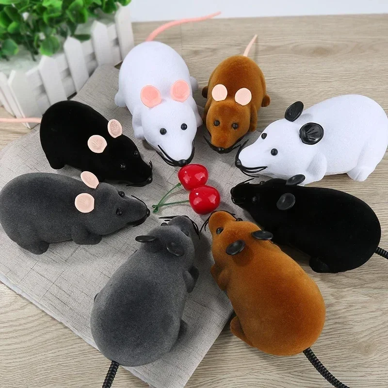 Rat Funny Cat Toy with Remote Control Funny Pet Cat Toy Wireless Controlled Toy Rat Interactive Toys Cat Teaser Toy Pet Supplies