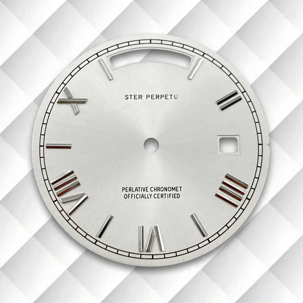 Latest styles 31mm S Logo Day And Date Rome Dial Suitable For 8285 Movement High Quality Dial Watch Modification Accessories