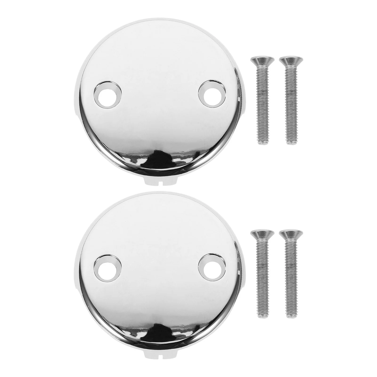 

2Pcs Bathtub Drain Overflow Plate Tub Overflow Cover for Bathroom Household Tub Drain Replacement Kit Bathroom Sink Accessories