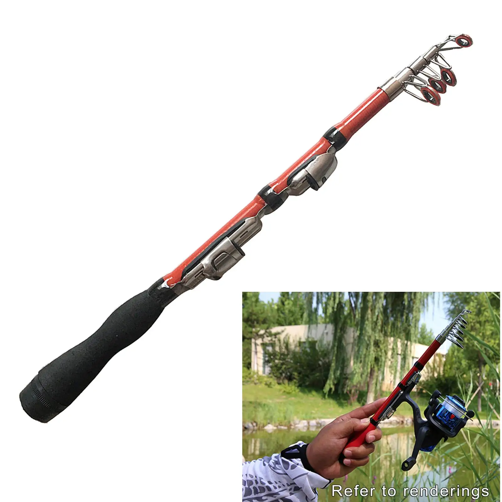 

Telescopic Rod, Ultralight Carbon Casting Fishing Rod, Stainless Steel Heat