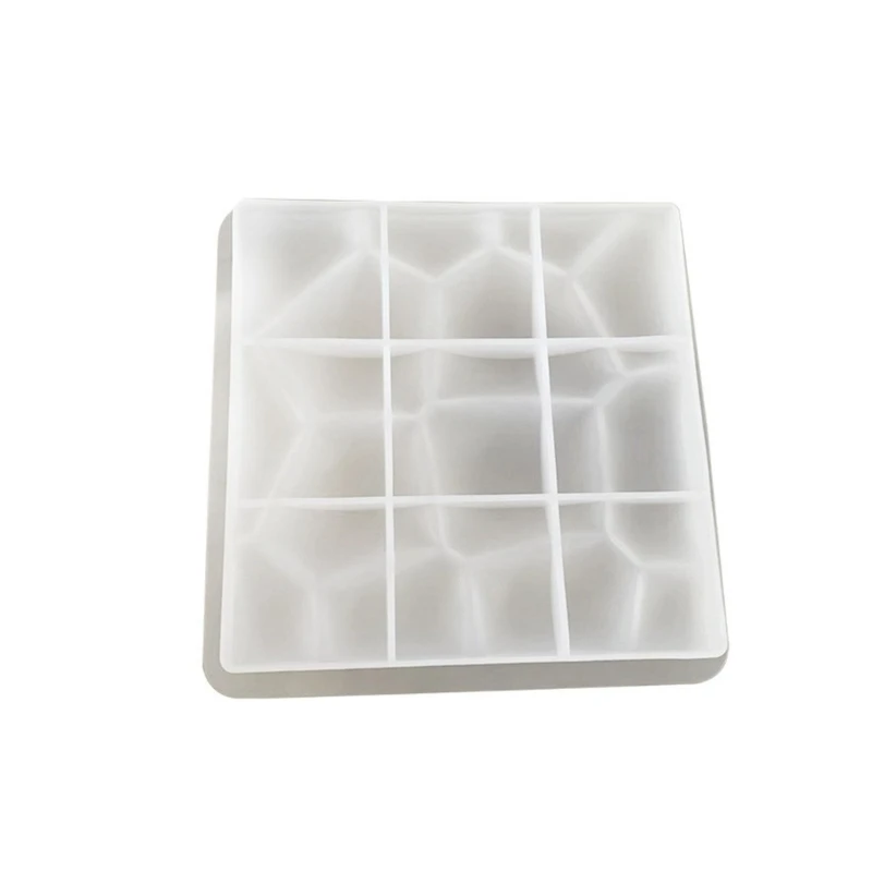 Unique Plate Silicone Mold Water Cube Bead Storage Tray Mould Silicone Material DIY Mould Epoxy Resin Mold R3MC