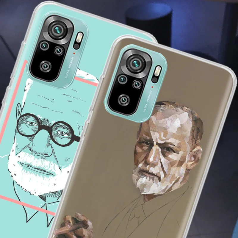 Sigmund Freud founder of psychoanalysis Phone Case For Xiaomi Redmi Note 13 Pro Plus 5G Cover 10 10A 10C 12 12C 9A 9C 9T 9 8 8A