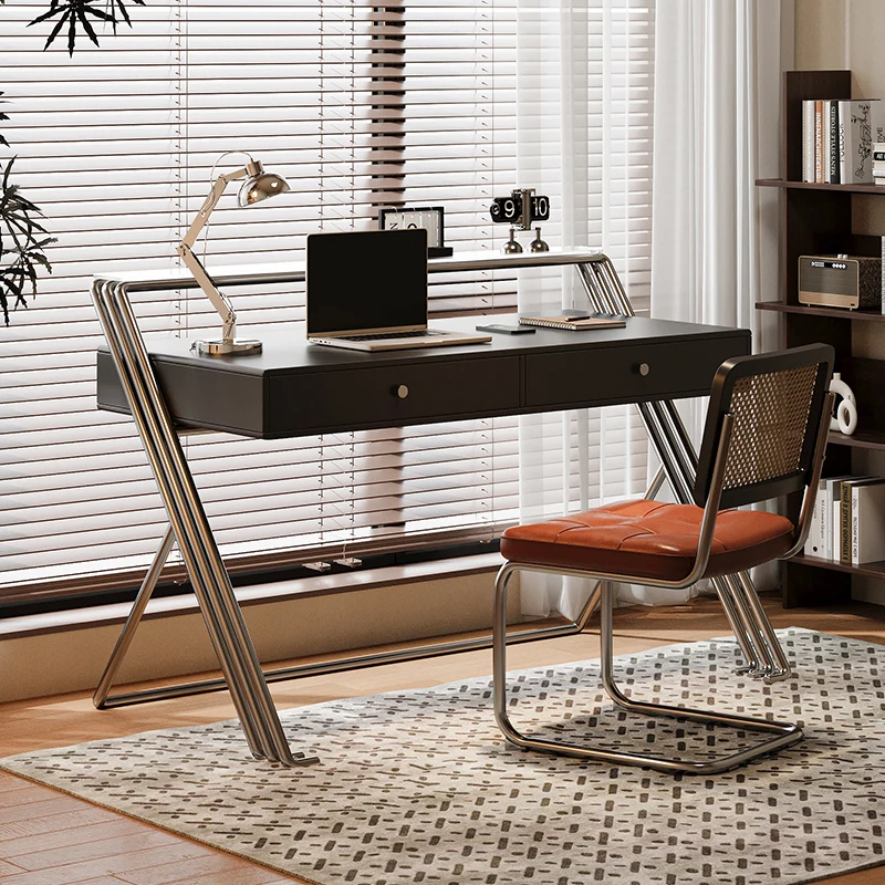 Medieval computer desk study writing desk home creative desk workbench