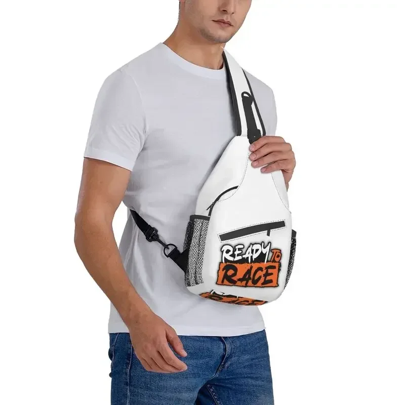 Mode bereit zu Rennen Schlinge Cross body Rucksack Männer Motorrad fahrer Rennsport Sport Schulter Brusttaschen für unterwegs