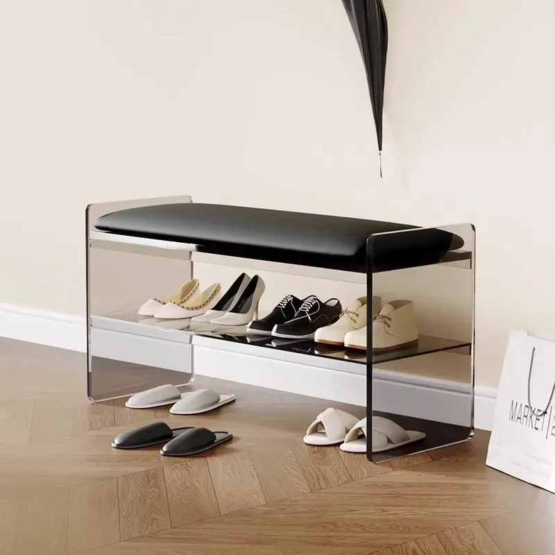 Modern simple shoe changing stool door home sitting bench light luxury high sense entrance entrance bench