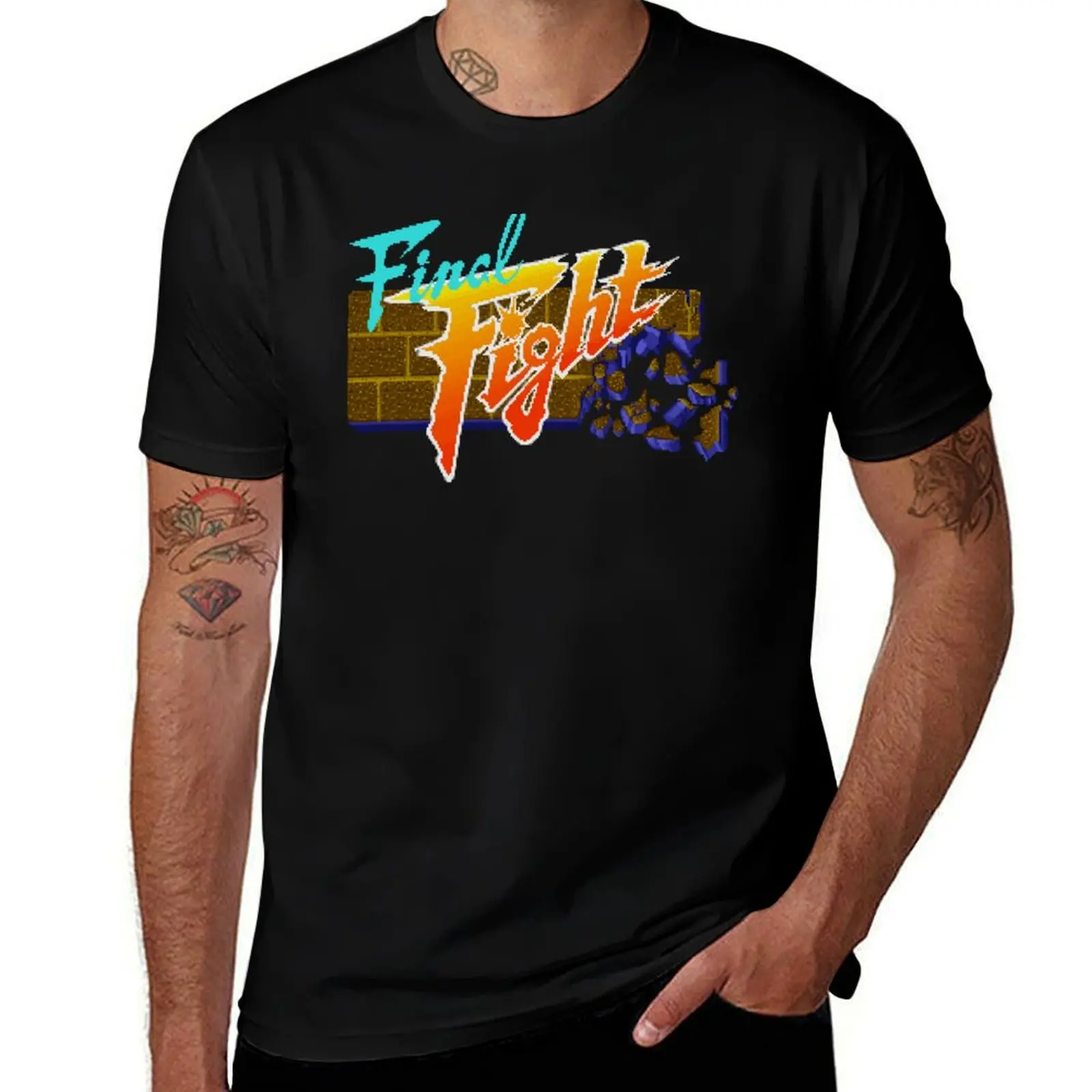 Final Fight (SNES) Title Screen T-Shirt Sports Basic Short Sleeve T-Shirt