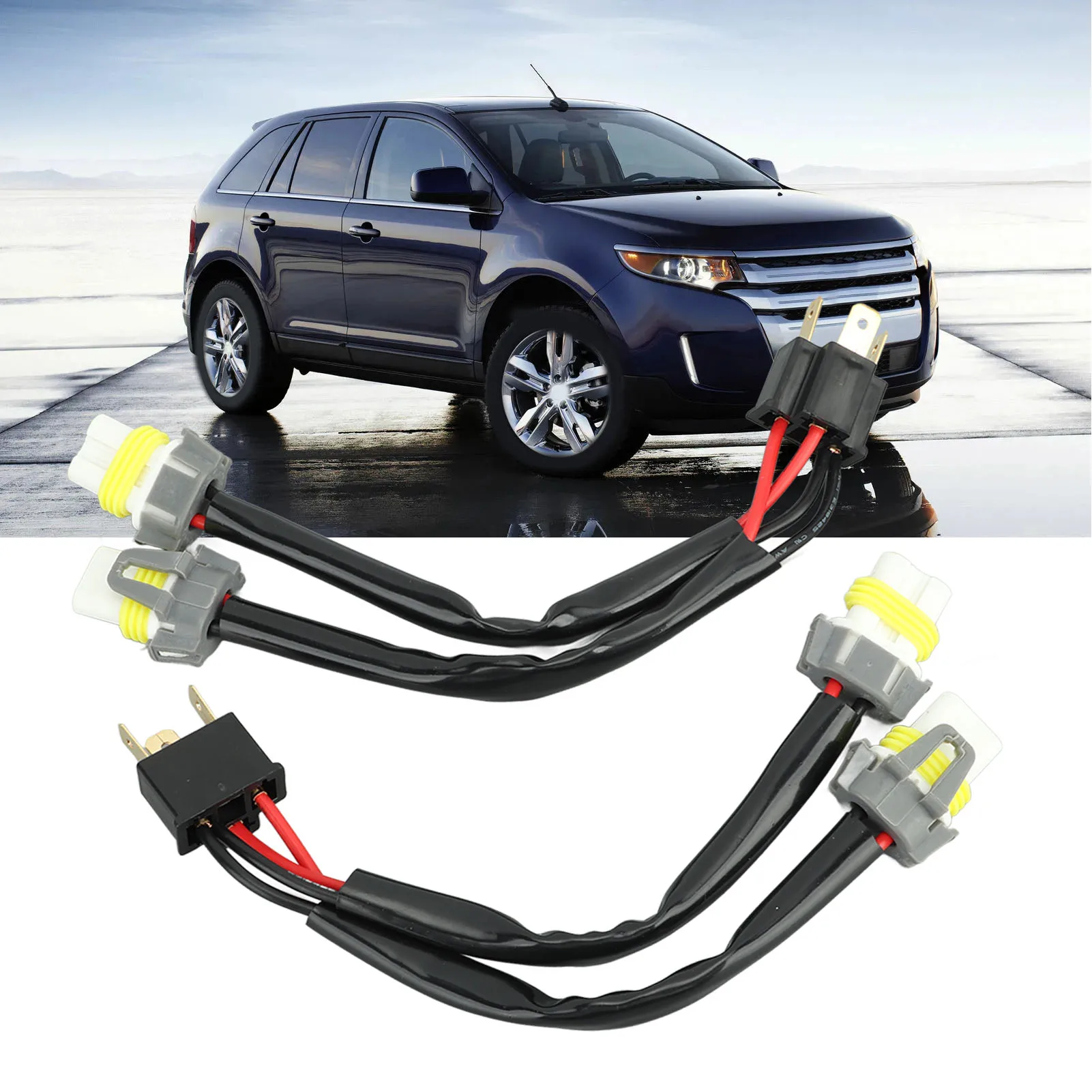 Headlight Splitter Wire Male H4 9003 to 9005 9006 Female Conversion Wire Harness for Truck Pickup LED Wire Cable Plug