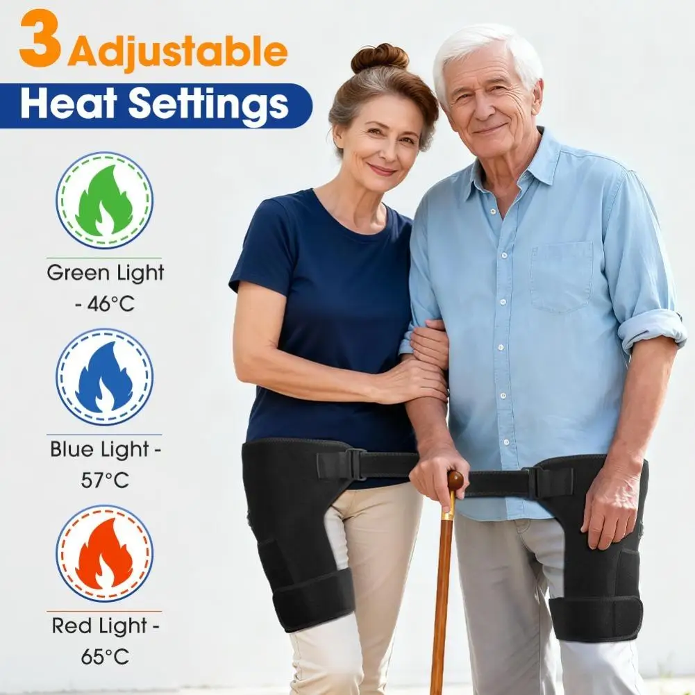 

Red Light Electric Heating Hip Protector with 105 Red Light 660nm LED Beads, Heated Waist Gift for Parents New Year Gift