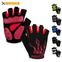 Cycling Gloves Breathable Bicycle Gloves, 5MM Gel Pads Mountain Bike Gloves, Non-Slip Road MTB Biking Gloves for Workout Sports