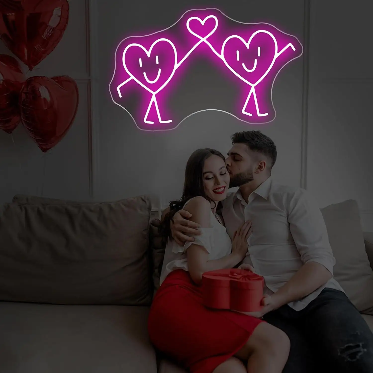 Love Neon Sign USB Dimmable LED Neon Lights for Wedding Engagement Anniversary Parties Shop Wall art Decor Valentine's Day Gifts