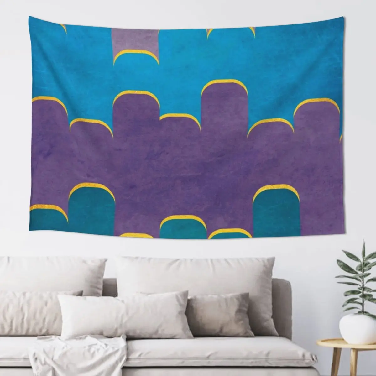

Fields of Purple, Blue, and Gold Tapestry Decoration For Home Anime Decor Decoration Room Wallpaper Tapestry