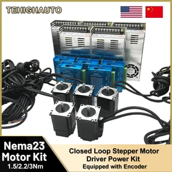 Nema23 57 Closed Loop Stepper Motor with Encoder 1.5Nm 2.2Nm 3Nm Easy Servo Motor Hybrid Servo DC Motor with Brake Driver Kit