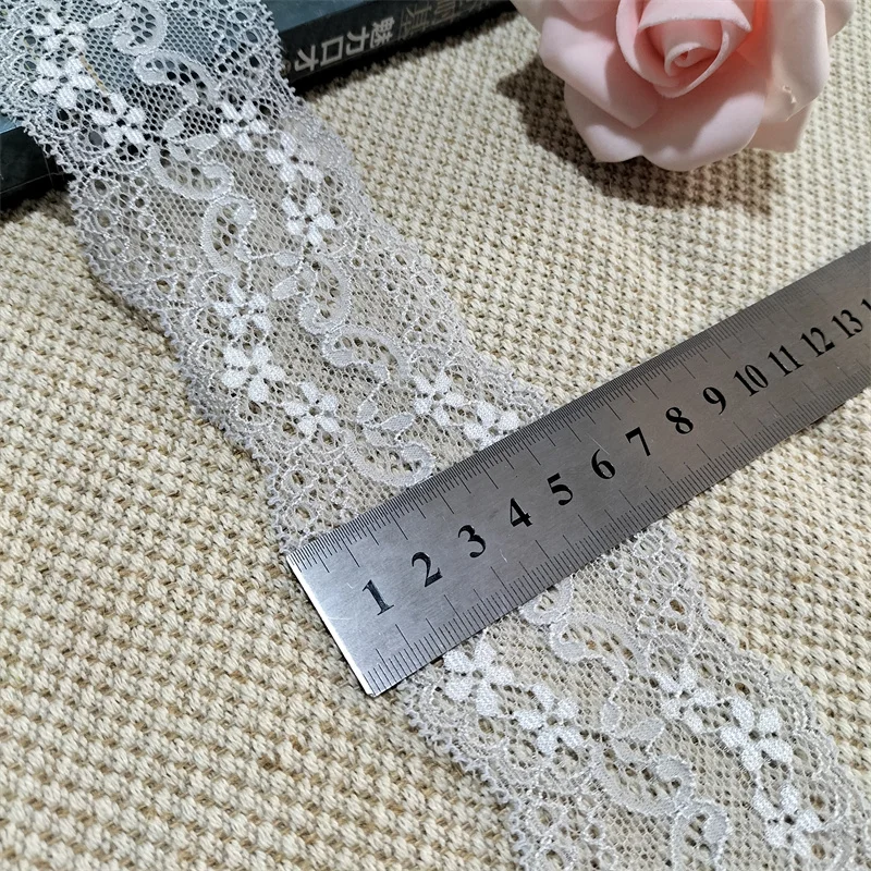 S2123 6CM GREY ELASTIC AND SOFT LACE TRIM