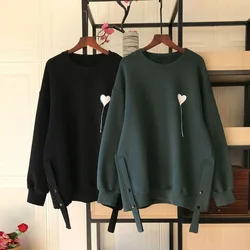 Pull à Manches sulfet Col Rond pour Femme, Streetwear Surdimensionné, Impression de Chimie, Optique Souriante, PVD, Y2K, Décontracté, Automne et Hiver