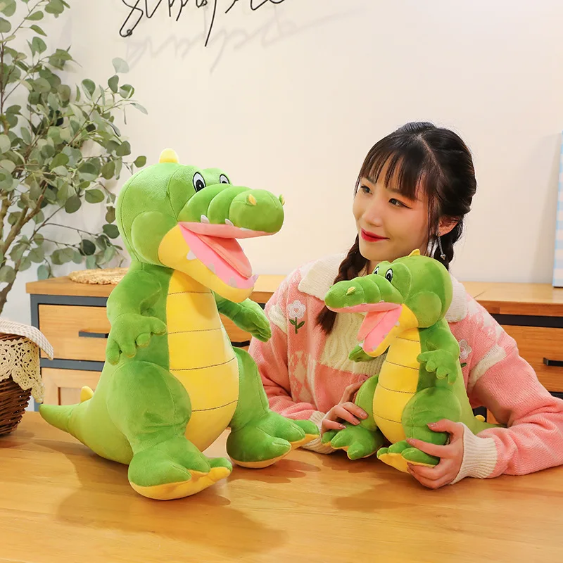 Muñeco de peluche Kawaii, dinosaurio de cocodrilo, juguete grande y suave para niños, regalo de cumpleaños y Navidad, almohada de peluche, amigo de tiempo de juego