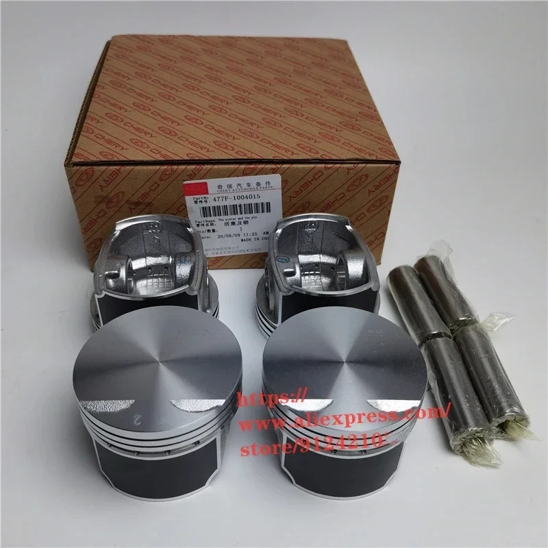 4pcs/set Engine Piston For Chery A5 Fora E5 E3 Bonus 3 Fulwin 2/Celer  Arrizo3 X1 indiS Beat S18D 477 Engine 1.5L 477F-1004015