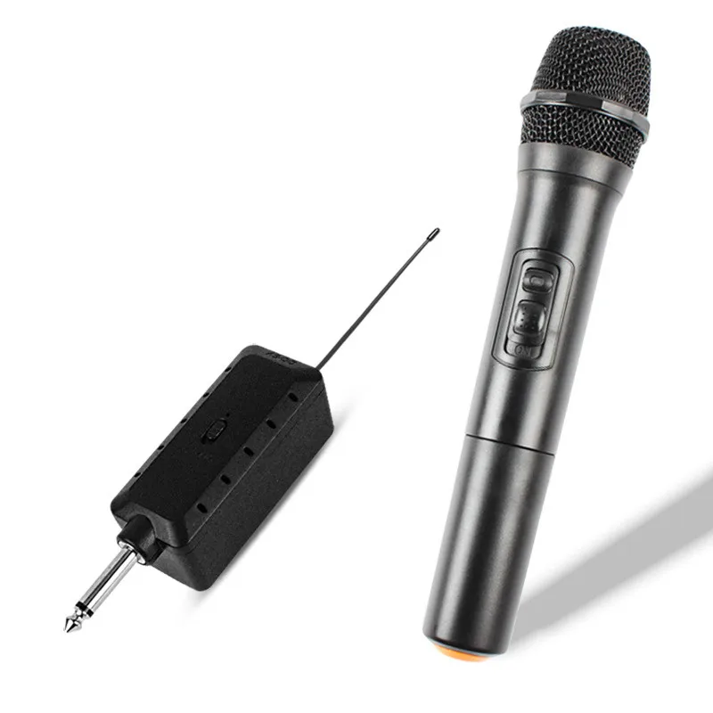 Wireless Microphone Recording Karaoke Handheld With Rechargeable Lithium Battery Receiver Automatic Frequency 60M Party Stage