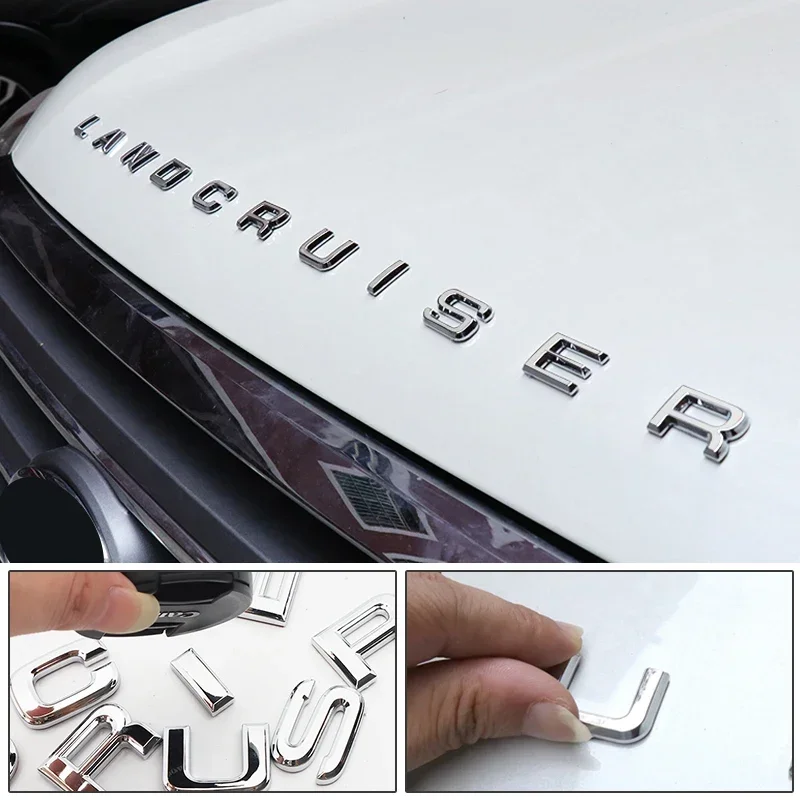 ثلاثية الأبعاد ABS رسائل ملصق هود شعار شارة تعديل الخارجي اكسسوارات ل 2021-2023 تويوتا لاند كروزر 300 LC300 VXR GXR #6