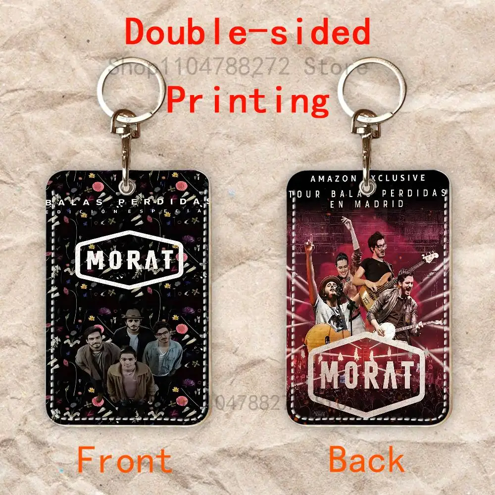 Tarjetero de Cuero PU Premium M-Morat con Mosquetón Metálico, Diseño Personalizable para Uso Diario