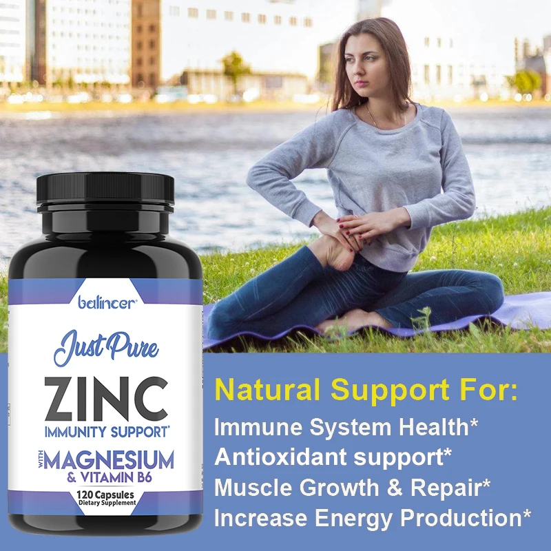 Zinc 15 Mg Supplements - Promotes Energy Production, Healthy Skin, Support Sleep Immune System and Bone Marrow Health