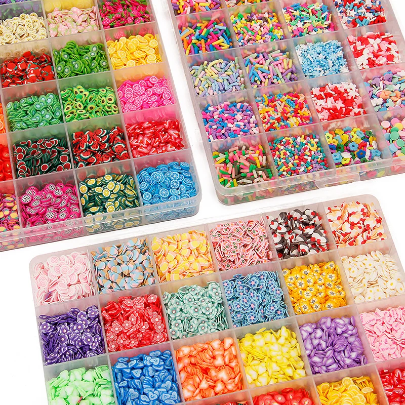 Venta caliente 24 diy gránulo de cerámica blanda rodaja de fruta pastel crema goma caramelo personalidad traje accesorios de joyería