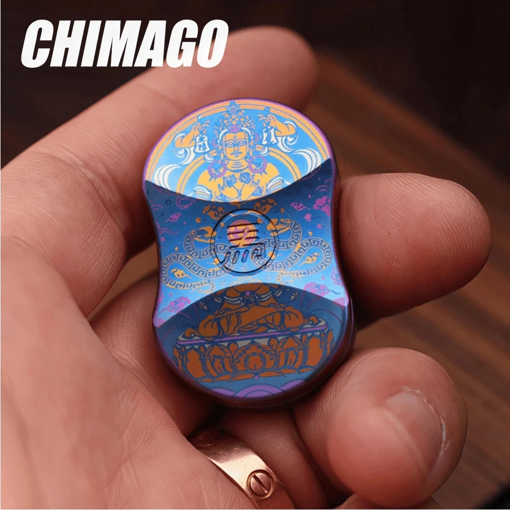 

CHIMAGO EDC Титановый фиджет-слайдер для взрослых, игрушка для снятия стресса, гаджет для офисного стола, средство от тревоги