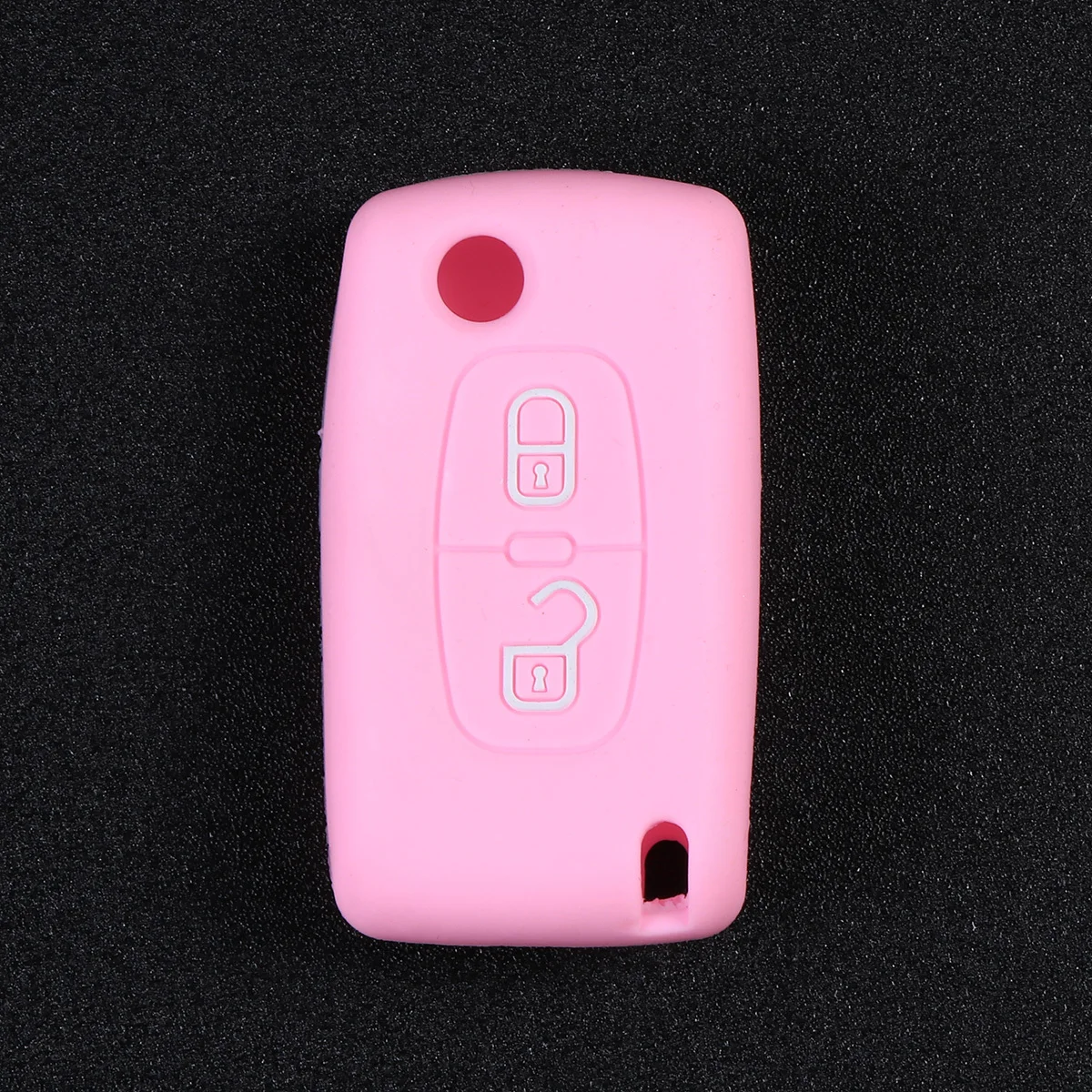 

Silicone Car Case Cover For 307 308 408 Pink Shockproof Scratch Resistant Key Holder Organizer Car Key