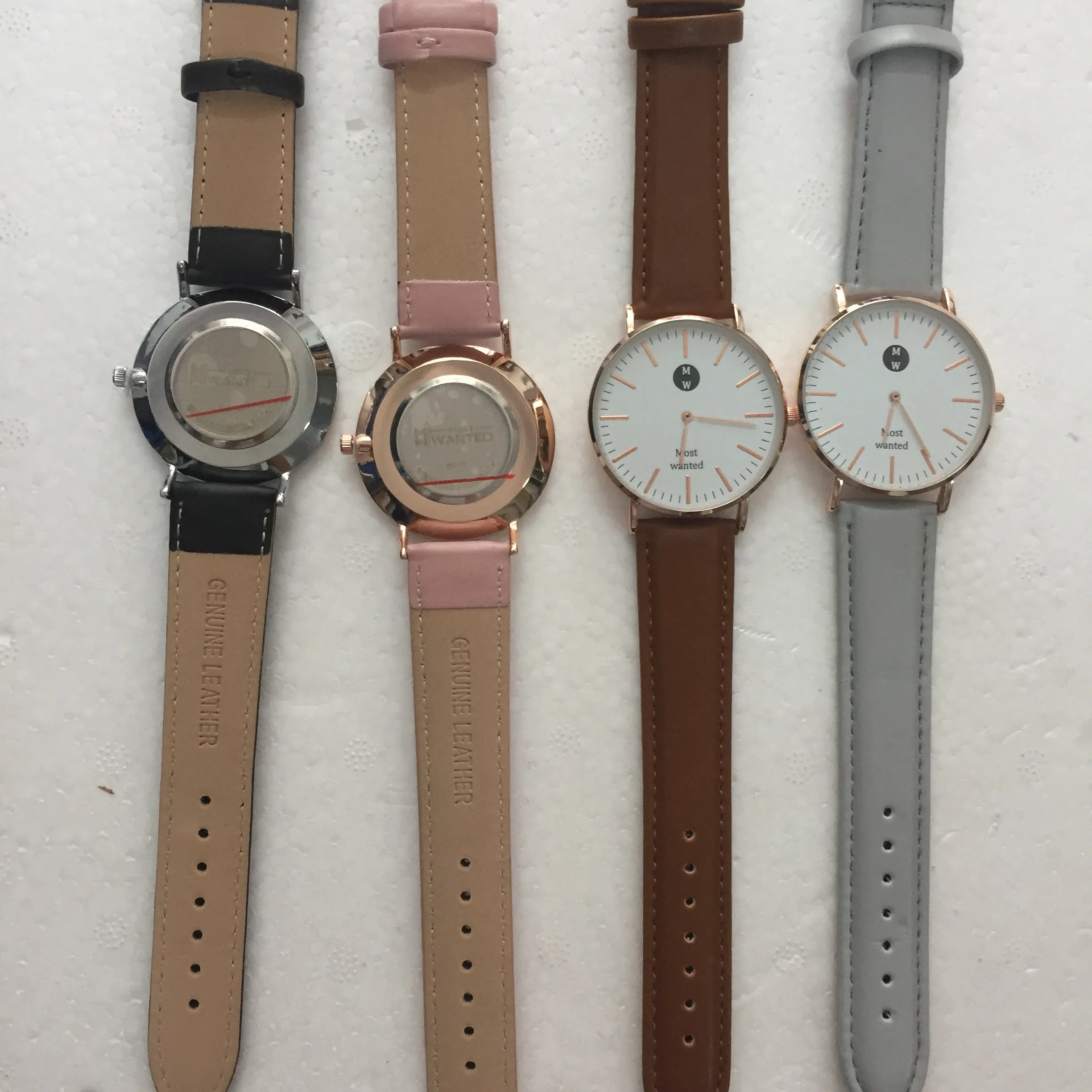 Your Logo Watch Custom MOQ 1PC Leather Strap Quartz Analog OEM ODM Customized Minimalist Simple Watch DIY