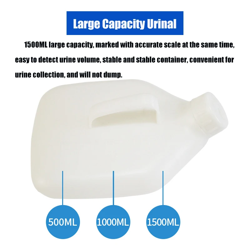 

Male Senior Urine Receiver Paralyzed Incontinence Post-operative Patients Urinal Toilet Emergency Closestool Supplies 1500ML