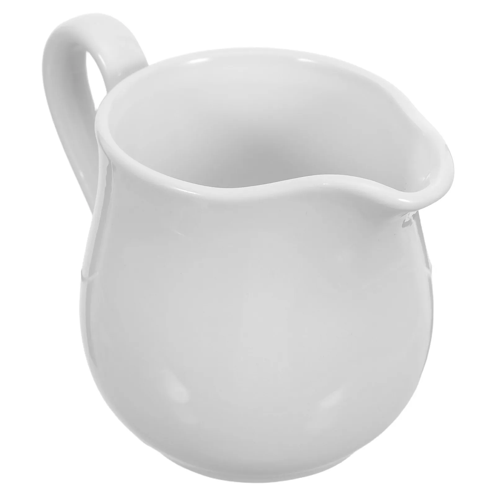 Ceramic Milk Jug Creamer Container 240Ml Elegant Drip-Free Spout Small Sauce Pitcher for Coffee Tea Syrup Salad Dressing
