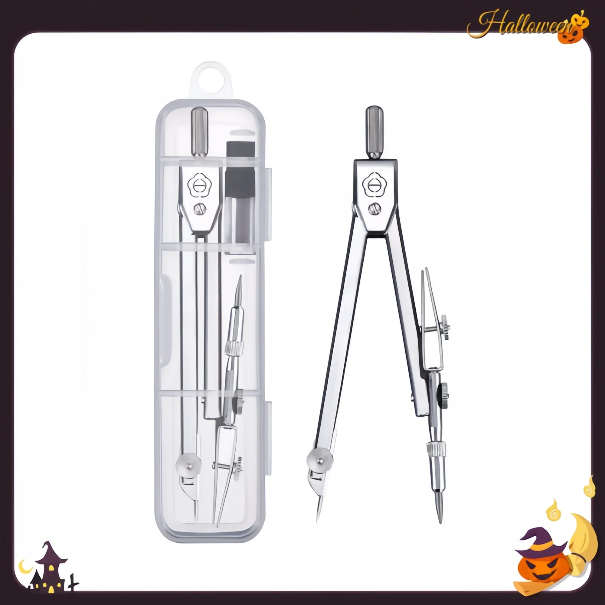 بوصلة رسم ومجموعة منقلة مقاس 6 بوصات - أدوات الرياضيات الهندسية للطلاب