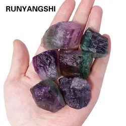Clip de fluorite arc-en-ciel brut naturel, pierre brute, spécimen de guérison, amour, pierres et minéraux naturels, aquarium, 50g par sac