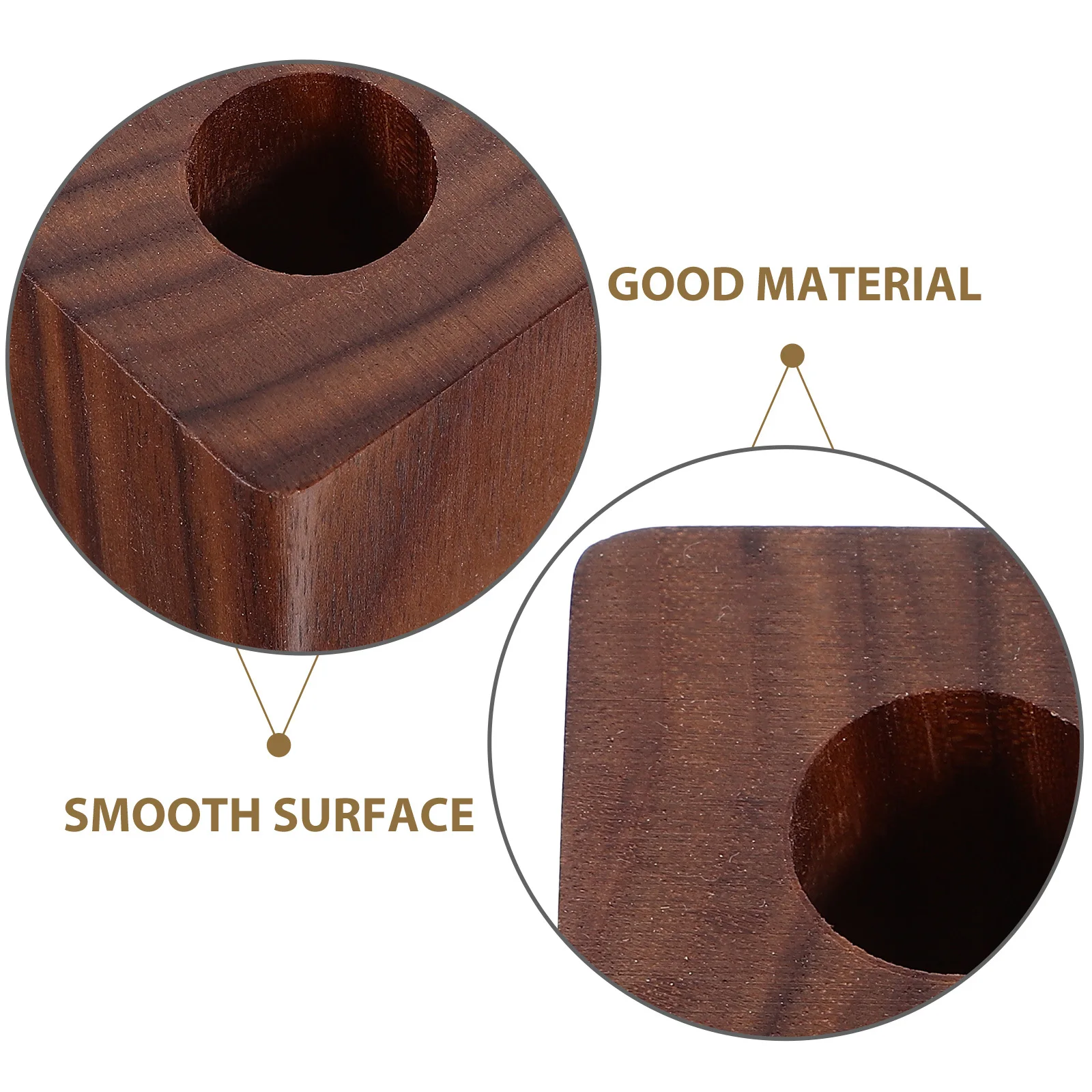 

Wooden Pen Rest Stand Cube Pen Storage Base Exquisite Details for Office Home Students Gift Pencil Holder Quill-Pen Support